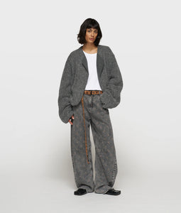 10DAYS Puffy Hairy Knit Bomber Antra Melee