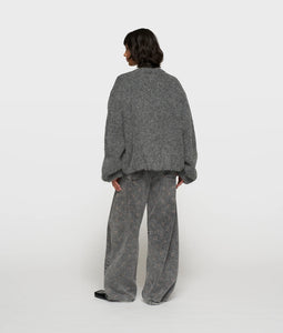 10DAYS Puffy Hairy Knit Bomber Antra Melee
