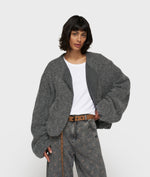 Lade das Bild in den Galerie-Viewer, 10DAYS Puffy Hairy Knit Bomber Antra Melee
