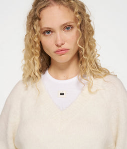 10DAYS - cropped v-neck sweater knit