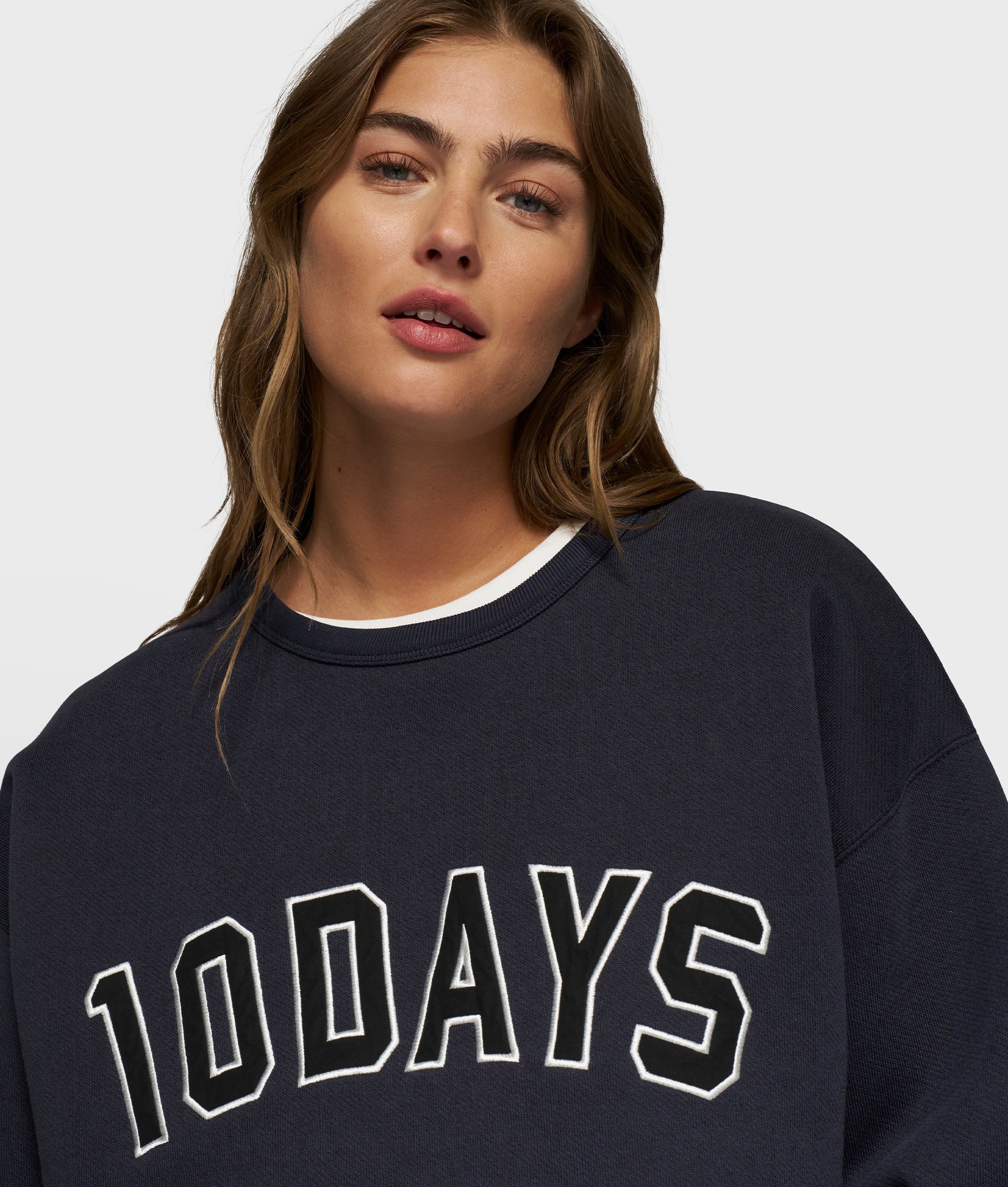 10DAYS Statement Sweater Dark Navy