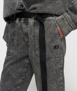 10DAYS Belted Pants Monogram Black