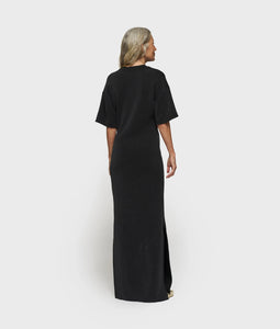 10DAYS Tee Dress Gathering Scuba Black