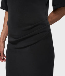 10DAYS Tee Dress Gathering Scuba Black