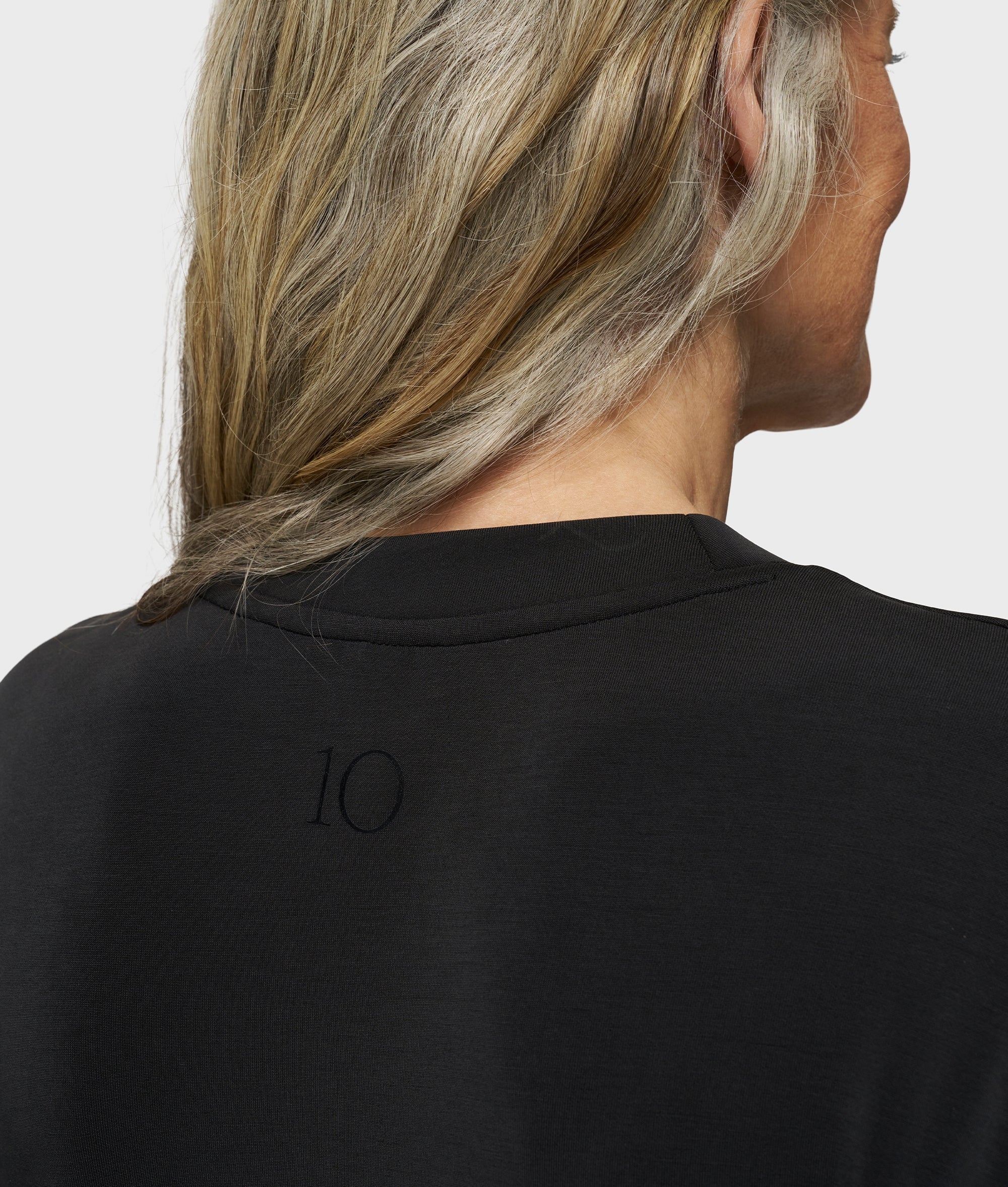 10DAYS Tee Dress Gathering Scuba Black