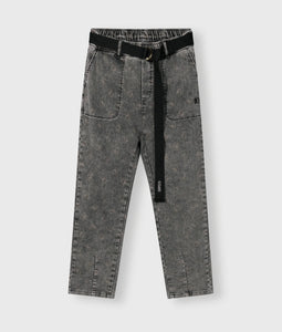 10DAYS Belted Pants Monogram Black