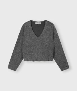10DAYS Pleat Hairy Knit Sweater Antra Melee