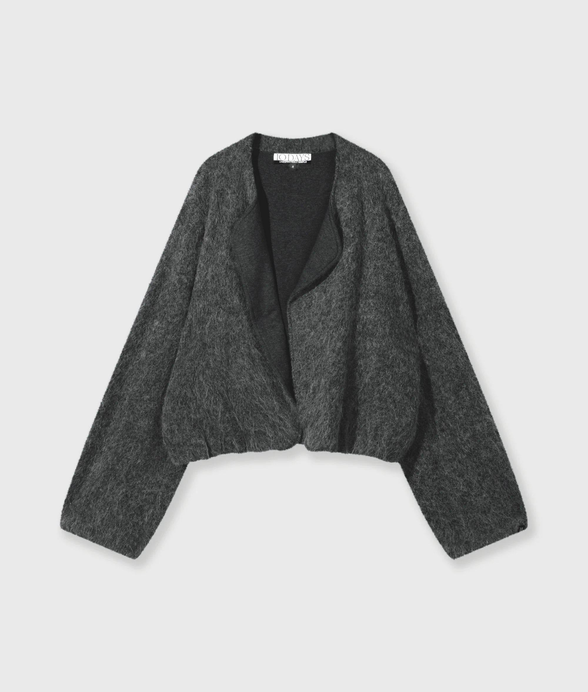 10DAYS Puffy Hairy Knit Bomber Antra Melee