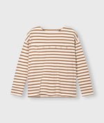 Lade das Bild in den Galerie-Viewer, 10DAYS Boat Neck Top Stripes Ecru/Suede

