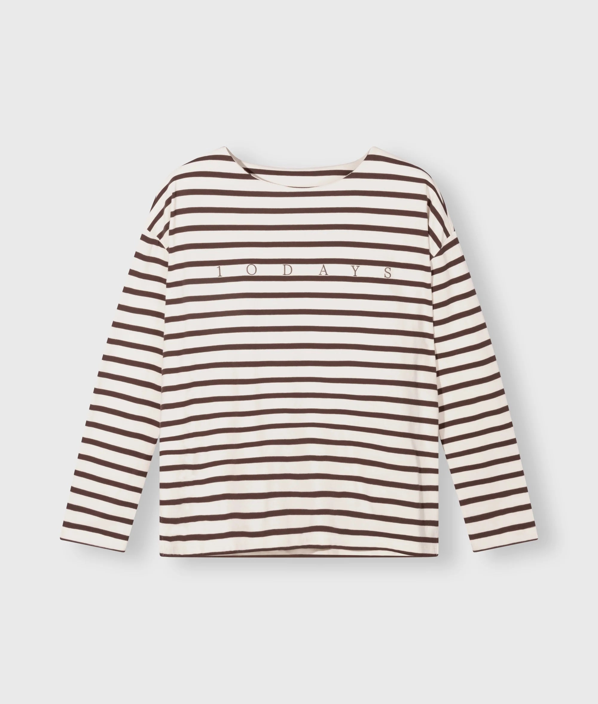10DAYS Boat Neck Top Stripes