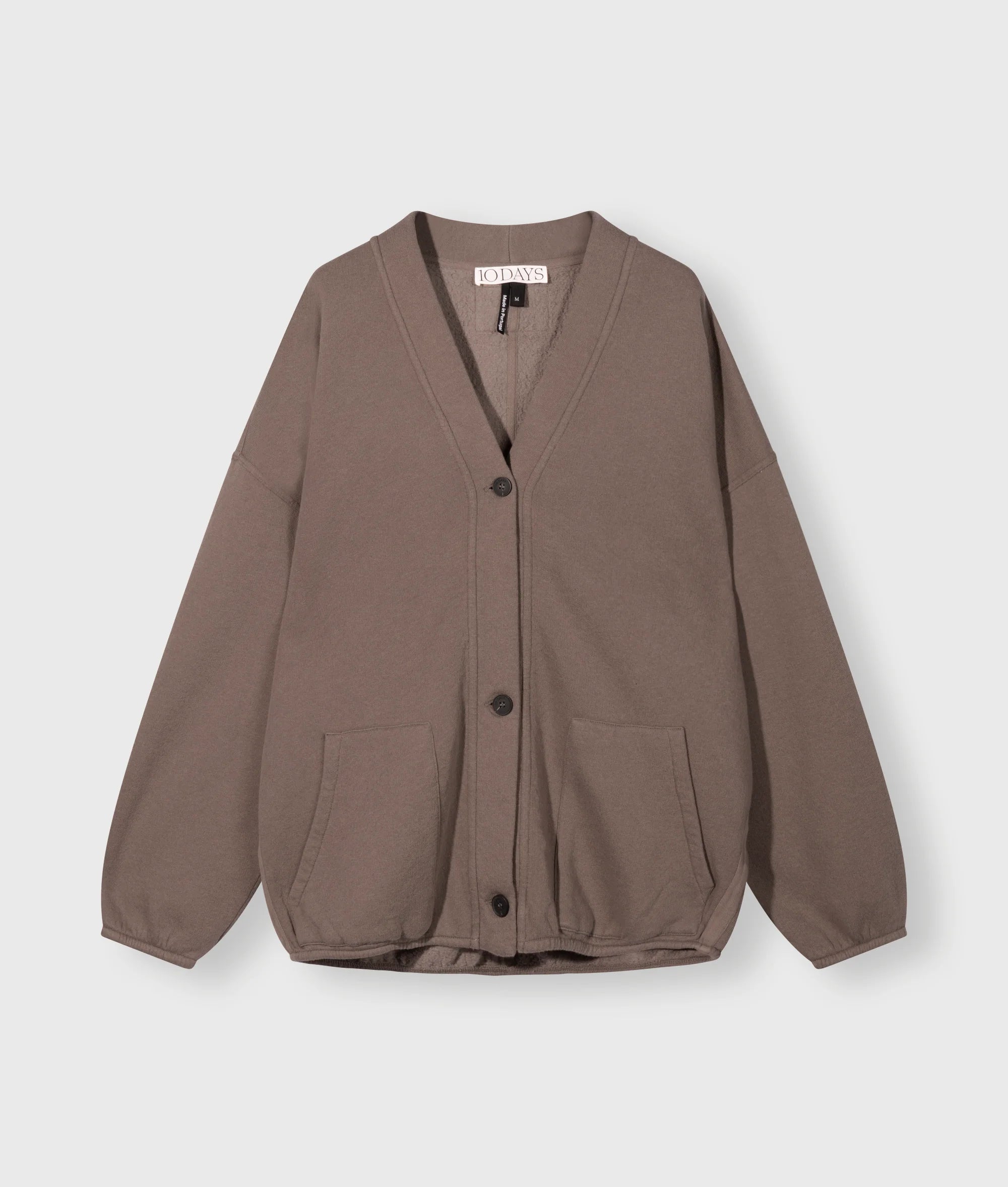 10DAYS Baseball Cardigan Fleece Moonrock