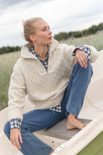 Lade das Bild in den Galerie-Viewer, BLUE Frances Windbreaker &quot;Kreide Meliert&quot;
