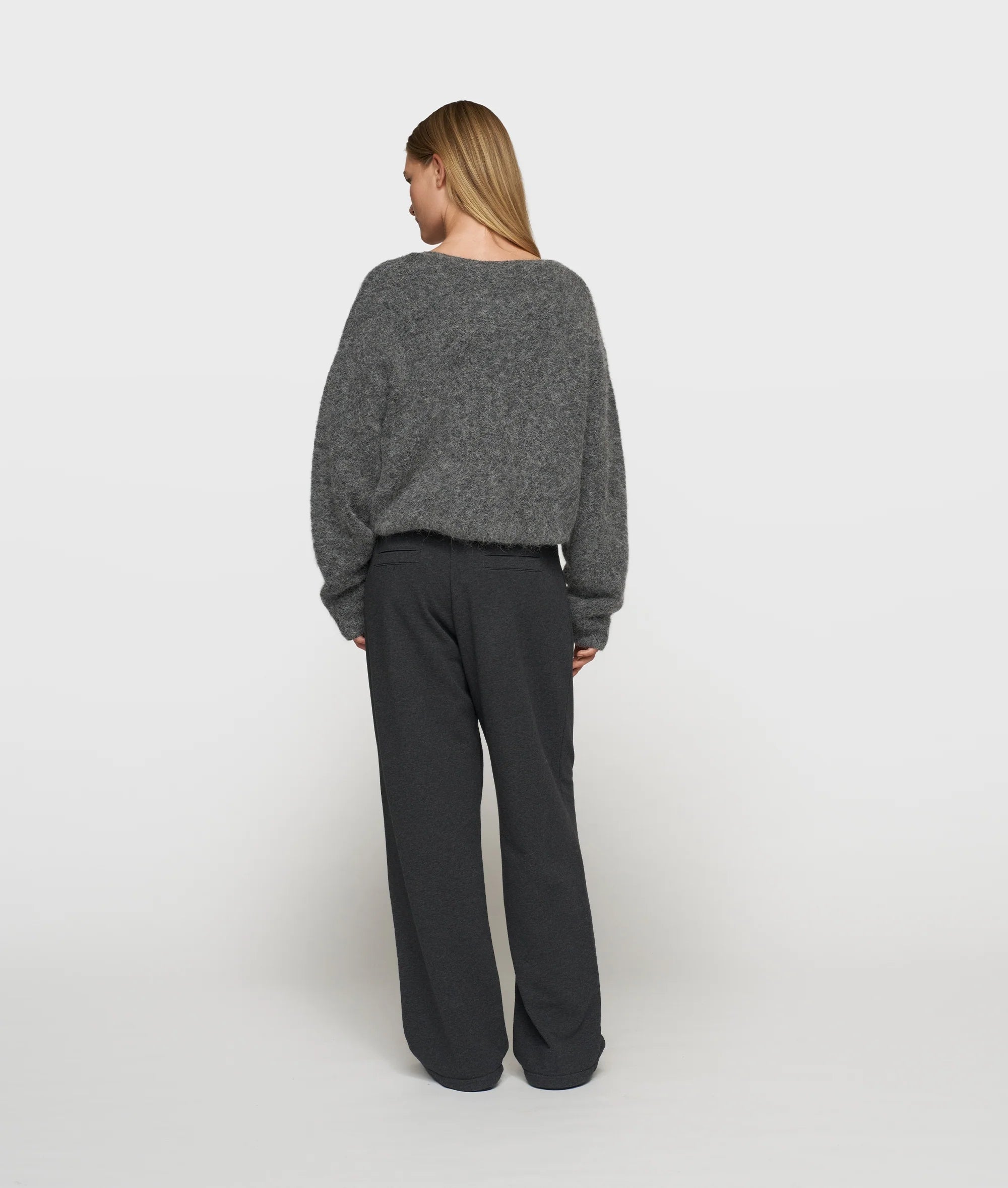 10DAYS Pleat Hairy Knit Sweater Antra Melee