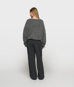10DAYS Pleat Hairy Knit Sweater Antra Melee