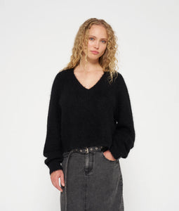 10DAYS - cropped v-neck sweater knit