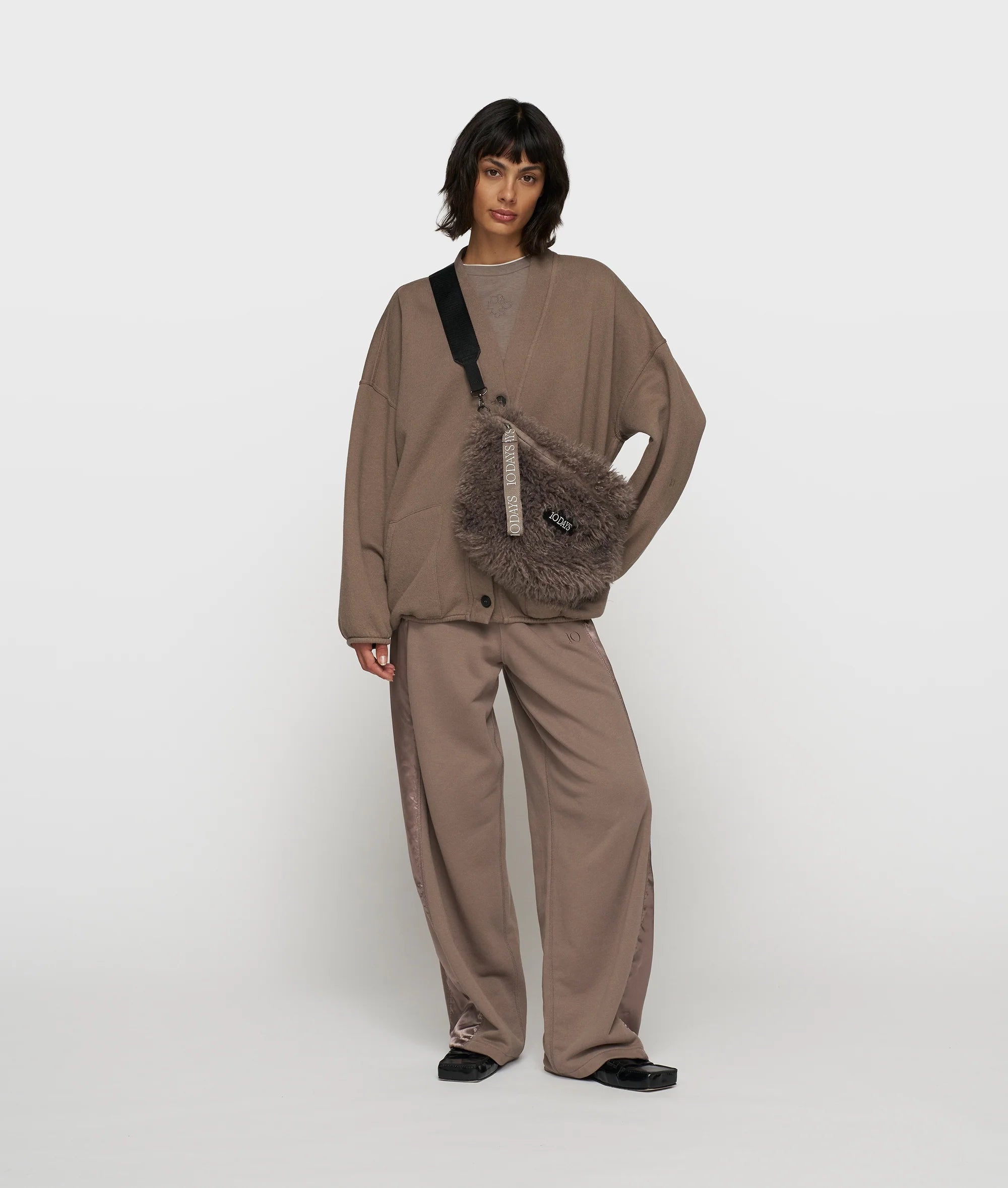 10DAYS Baseball Cardigan Fleece Moonrock