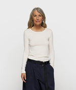 Lade das Bild in den Galerie-Viewer, 10DAYS Extra Long Sleeve Tee Modal &quot;ecru&quot;
