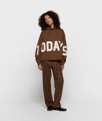 Lade das Bild in den Galerie-Viewer, 10DAYS Statement Logo Hoodie Dark Truffle

