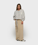 Lade das Bild in den Galerie-Viewer, 10DAYS Soft Baseball Knit Cardigan Light Grey
