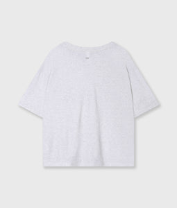 10DAYS Crew Neck Tee Logo White Grey Melee
