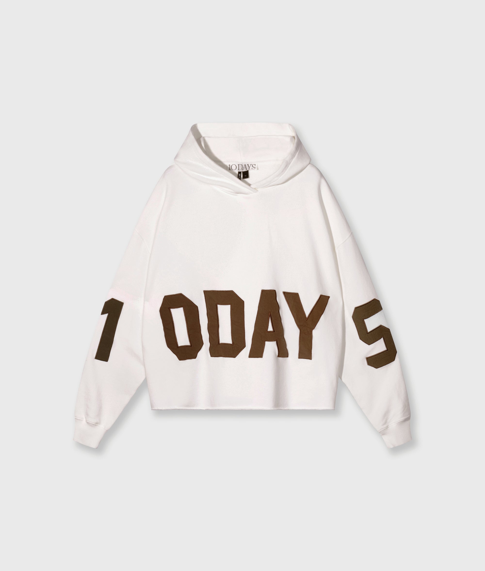10DAYS Statement Logo Hoodie Ecru