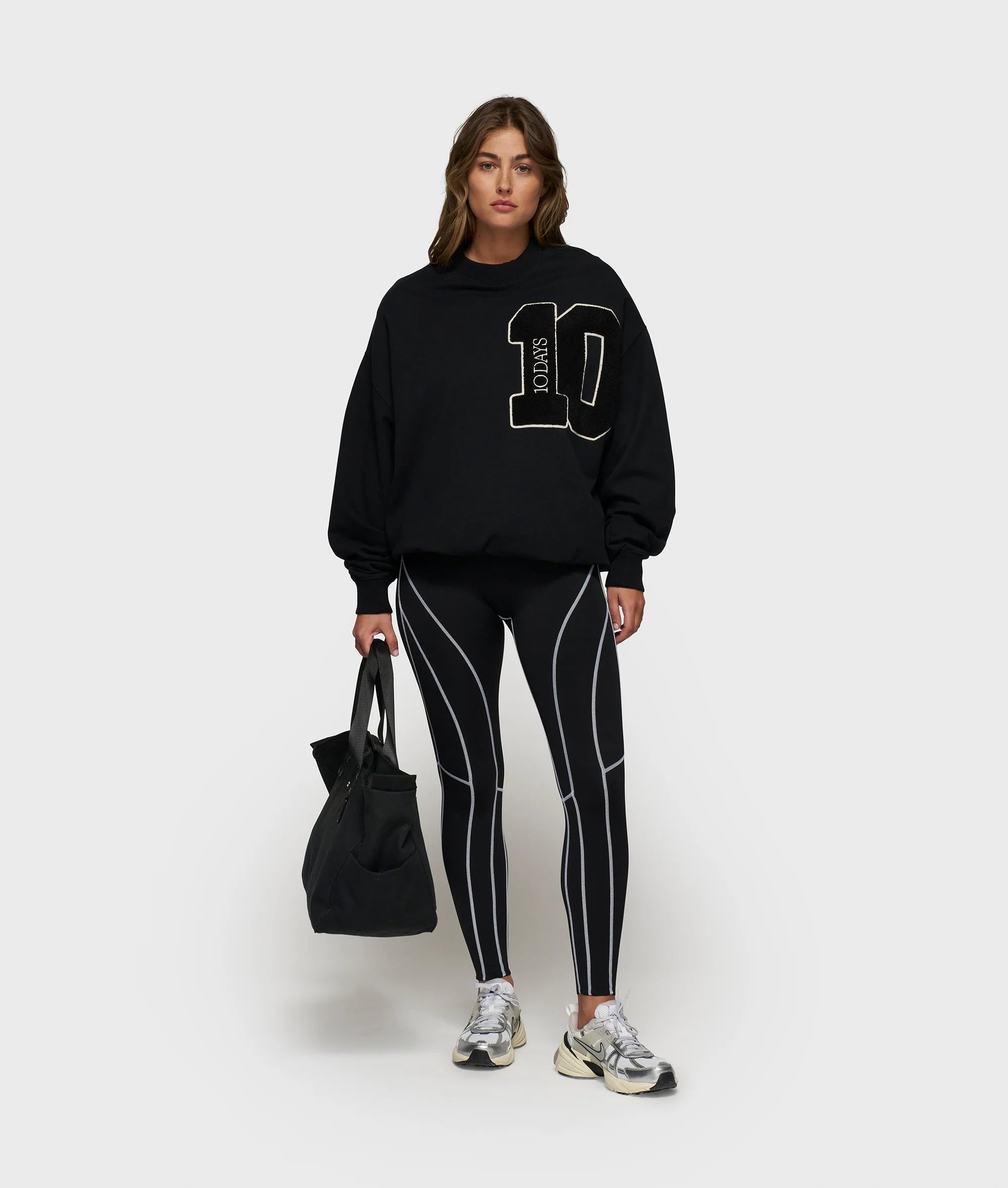 10DAYS Contrast Leggings Black