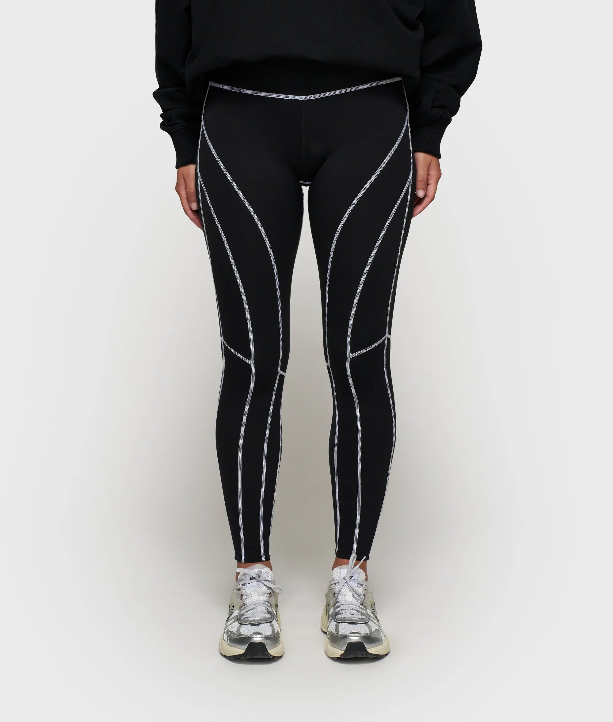 10DAYS Contrast Leggings Black