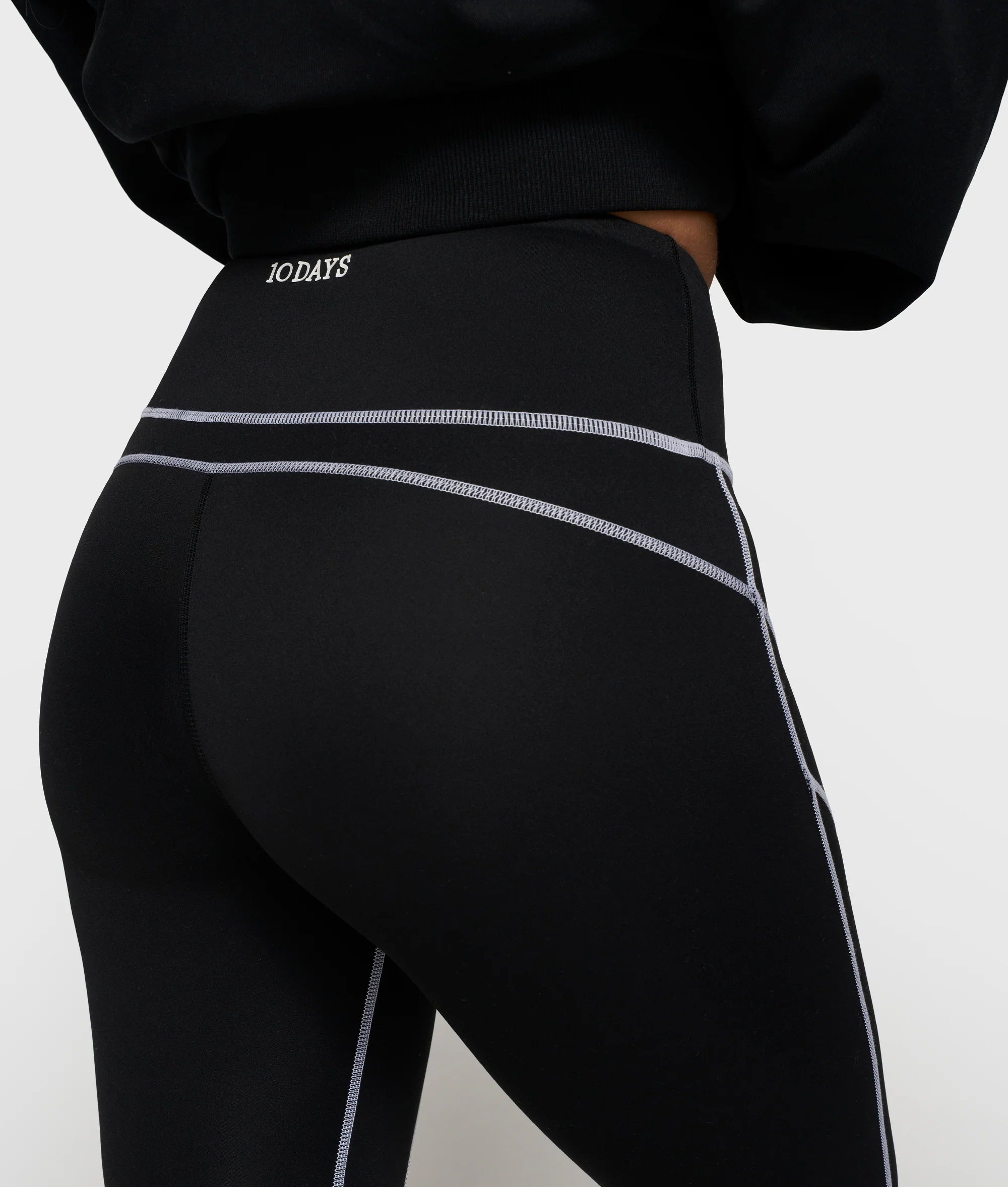 10DAYS Contrast Leggings Black