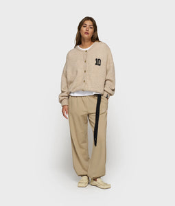10DAYS Soft Baseball Knit Cardigan Earth