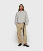 Lade das Bild in den Galerie-Viewer, 10DAYS Soft Round Neck Sweater Knit Light Grey Melee
