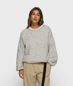 Lade das Bild in den Galerie-Viewer, 10DAYS Soft Round Neck Sweater Knit Light Grey Melee
