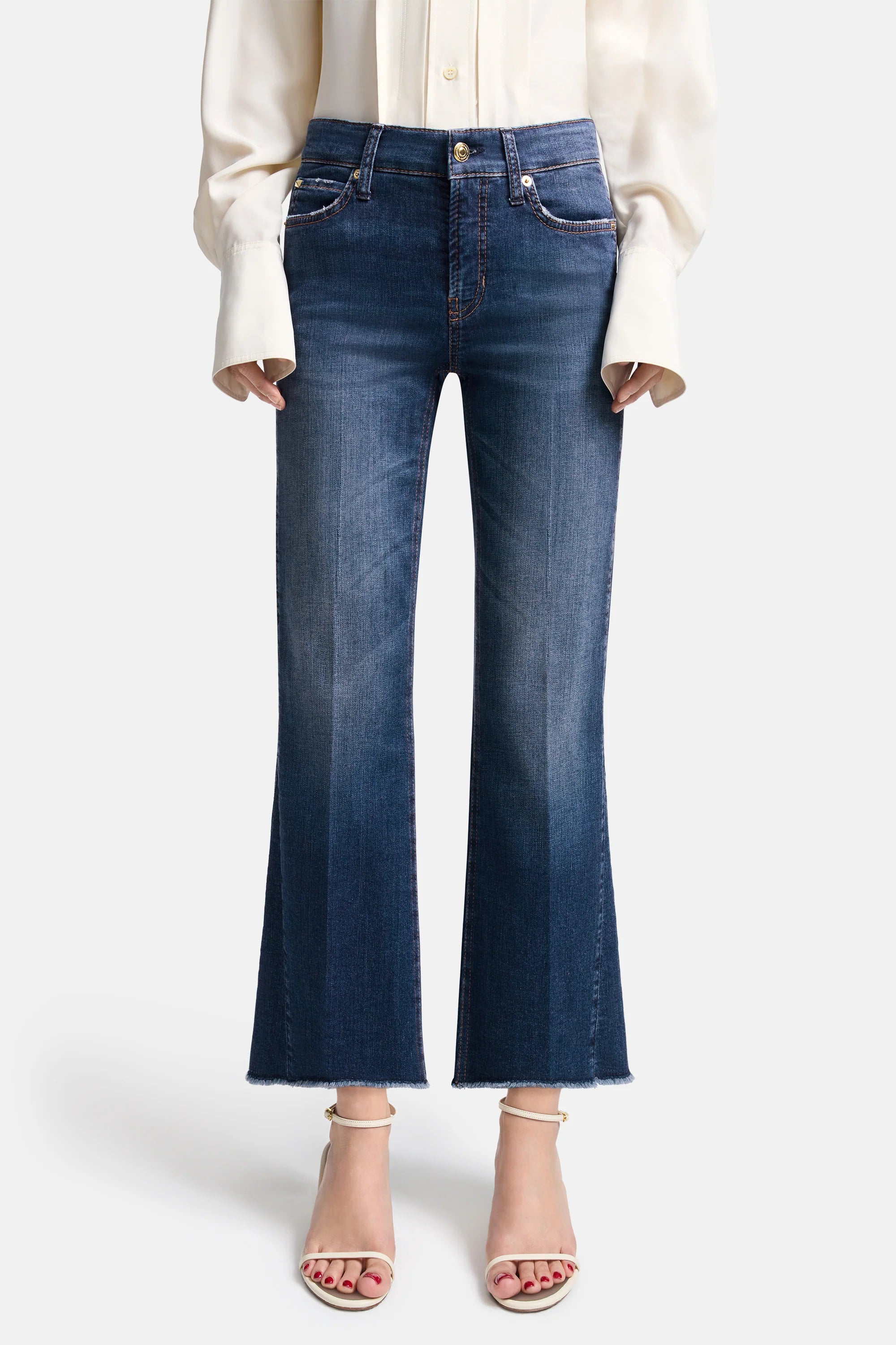 CAMBIO Flared Jeans "Francesca" Blue Denim