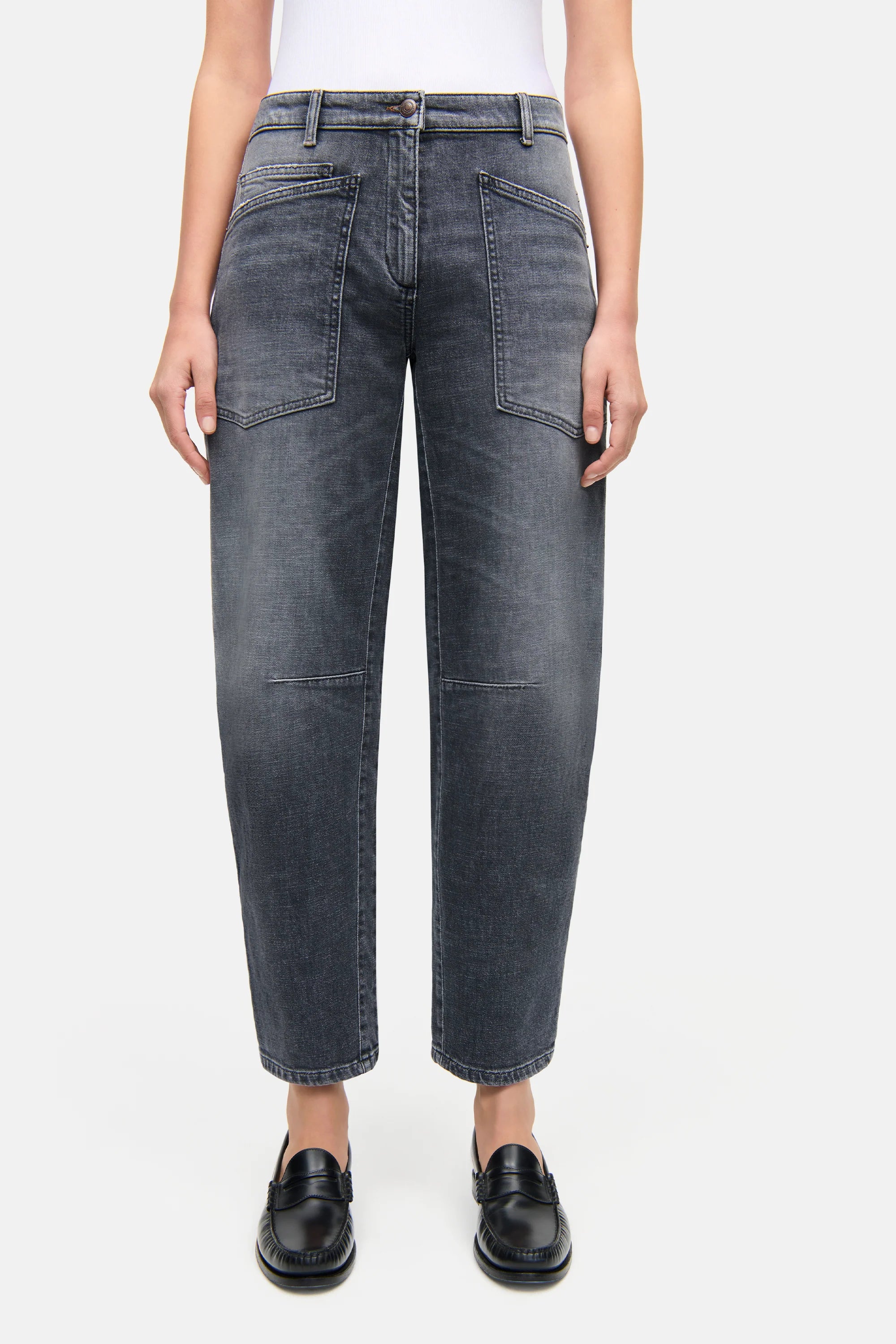 CAMBIO O-Shaped Cropped Jeans OCEAN