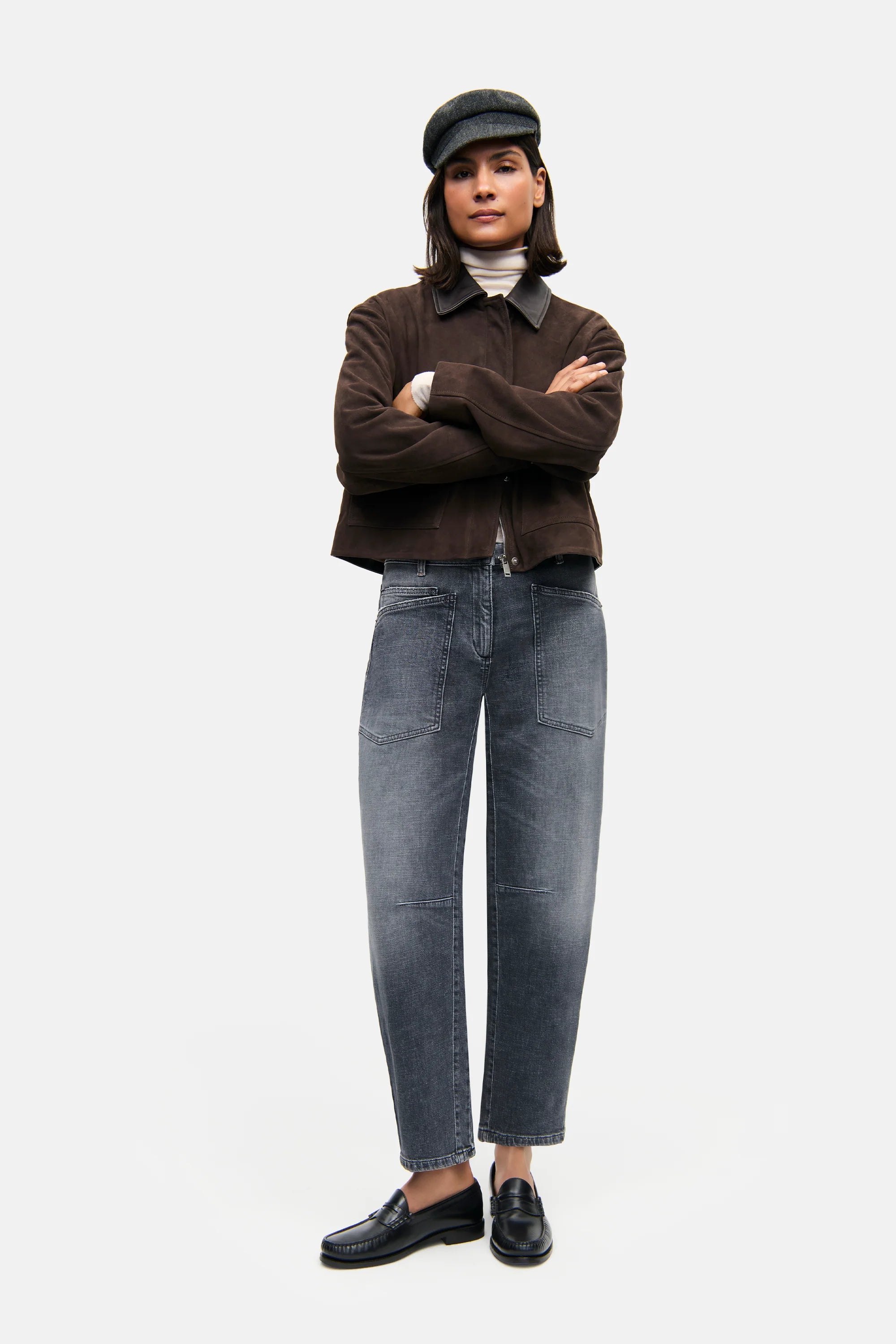 CAMBIO O-Shaped Cropped Jeans OCEAN