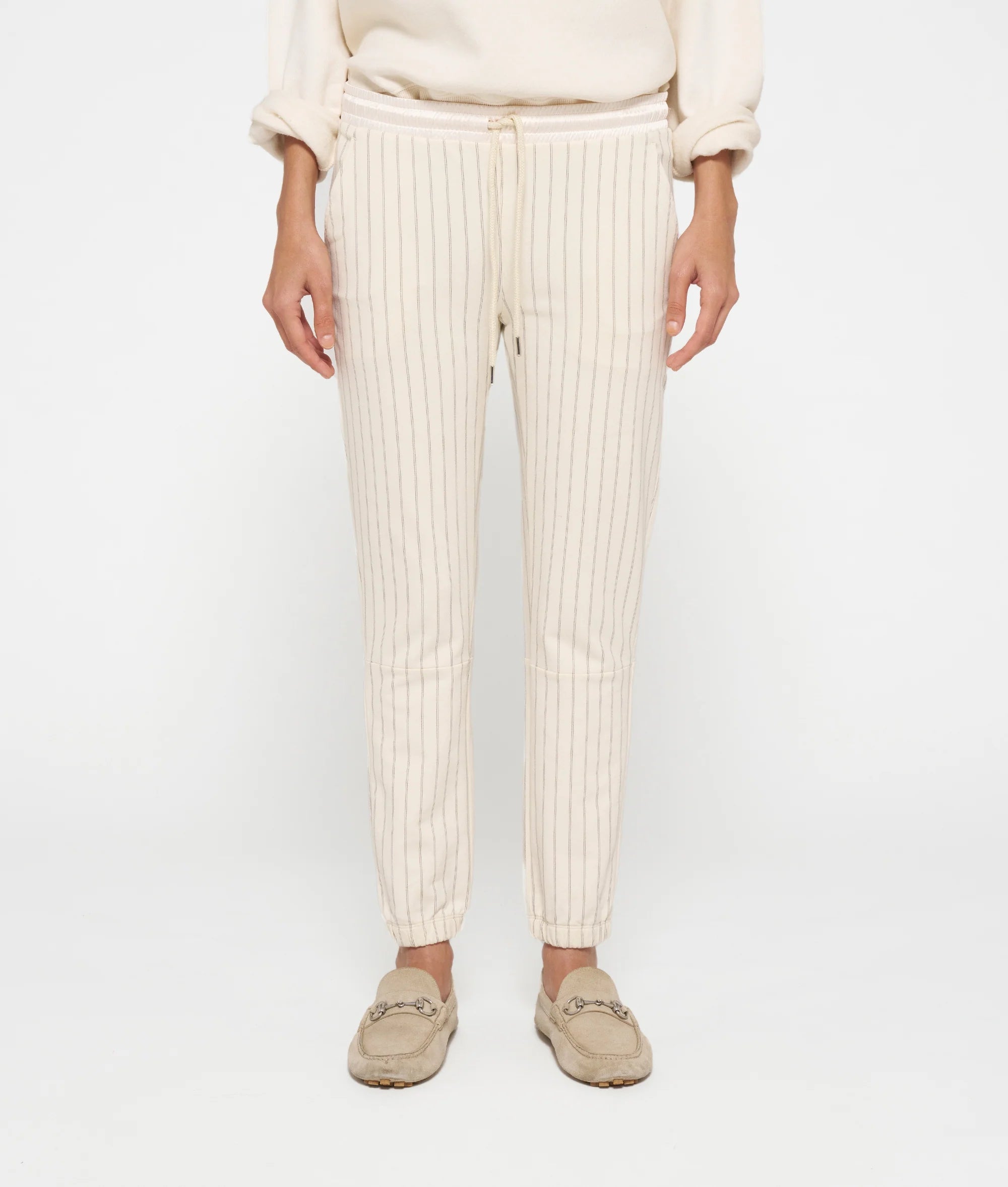 10DAYS - cropped jogger pinstripe