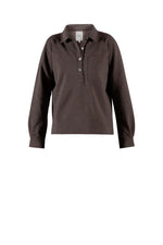 Lade das Bild in den Galerie-Viewer, BLUE Gill Polo Sweat &quot;chocolate melange&quot;
