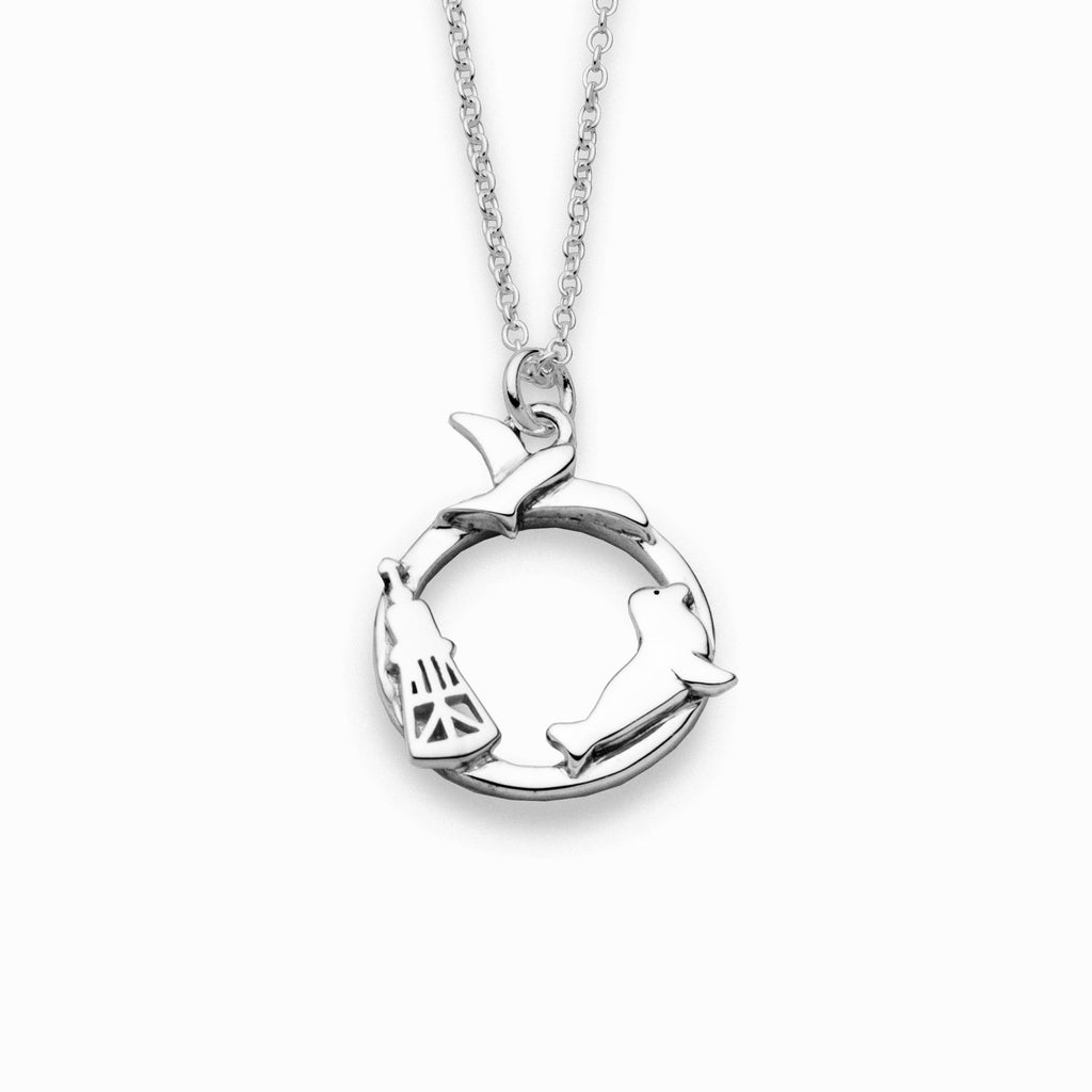 Kette Silverfine "Cuxhaven" Ring +3 icons, rhod.