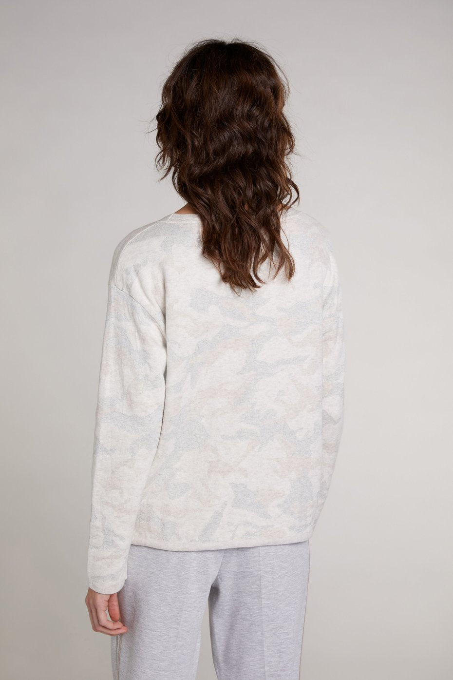 Pullover in Camouflage Jacquard