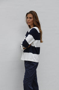 Blue Sportswear - Bess Striped Knit Deep Navy/Ecru