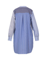 Lade das Bild in den Galerie-Viewer, Blue Sportswear - Esme Patch Shirt Dress Mix of Blue Stripes
