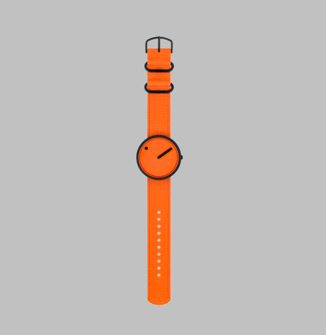 PICTO - Signal Orange dial / Signal Orange recycled strap