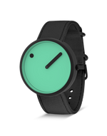 Lade das Bild in den Galerie-Viewer, PICTO - Pacific Green dial / Manta Ray Black recycled strap
