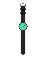 Lade das Bild in den Galerie-Viewer, PICTO - Pacific Green dial / Manta Ray Black recycled strap
